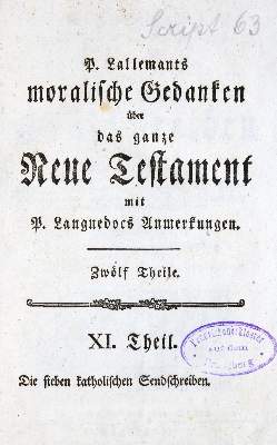 Bild Nr.1: 130-222 Lallemant,J.P.: (Alte Drucke, Handschriften und Theologie)