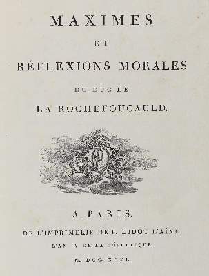 Bild Nr.1: 130-224 La Rochefoucauld,(F.de).: (Alte Drucke, Handschriften und Theologie)