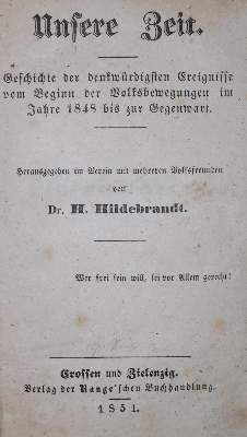Bild Nr.1: 130-2253 Hildebrandt,H. (Hrsg.).: (Deutschland, Revolution 1848/49 - Vormärz - Politik)