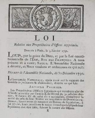 Bild Nr.1: 130-2324 Dekreten der National-Versammlung: (Frankreich, Ludwig XVI.)
