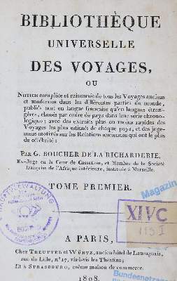 Bild Nr.1: 130-2421 Boucher de la Richarderie,(G.).: (Verschiedene Länder - Geschichte)