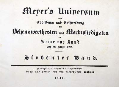 Bild Nr.1: 130-2462 Meyer's Universum.: (Verschiedene Länder - Geschichte)