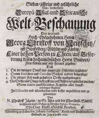 Bild Nr.4: 130-2466 Neitzschitz,G.C.v.: (Verschiedene Länder - Geschichte)