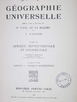 Bild Nr.1: 130-2502 Vidal de la Blache,P. u. L.Gallois.: (Verschiedene Länder - Geschichte)