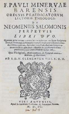 Bild Nr.1: 130-252 Minerva,P.: (Alte Drucke, Handschriften und Theologie)