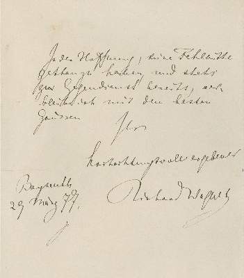 Bild Nr.2: 130-2536 Wagner, Richard: (Autographen)