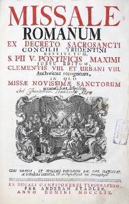 Bild Nr.1: 130-255 Missale: (Alte Drucke, Handschriften und Theologie)