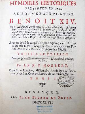 Bild Nr.1: 130-26 Benedikt XIV. Papst.: (Alte Drucke, Handschriften und Theologie)