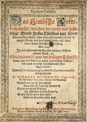 Bild Nr.1: 130-263 Mülmann,J.: (Alte Drucke, Handschriften und Theologie)