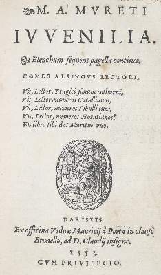 Bild Nr.1: 130-264 Muret,M.A.: (Alte Drucke, Handschriften und Theologie)