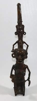 Bild Nr.2: 130-2646 Ritual-Bronzepfeife: (Afrika)