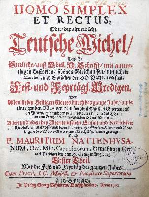 Bild Nr.1: 130-267 Nattenhus,M.: (Alte Drucke, Handschriften und Theologie)