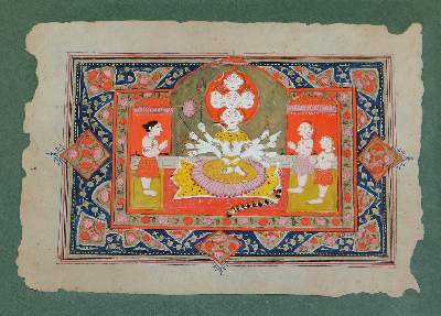 Bild Nr.1: 130-2673 Indisch-hinduistische Malerei.: (Asiatika)