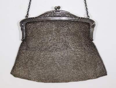 Bild Nr.2: 130-2770 Theatertasche Jugendstil.: (Silber)