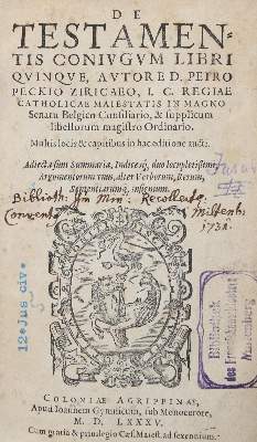 Bild Nr.1: 130-279 Peckius,P. u.a.: (Alte Drucke, Handschriften und Theologie)