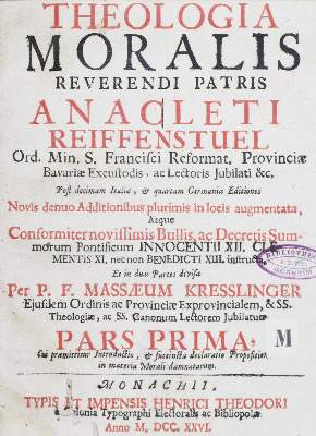 Bild Nr.1: 130-295 Reiffenstuel,A.: (Alte Drucke, Handschriften und Theologie)