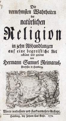 Bild Nr.1: 130-296 Reimarus,H.S.: (Alte Drucke, Handschriften und Theologie)