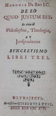 Bild Nr.1: 130-300 Roy,H.de.: (Alte Drucke, Handschriften und Theologie)