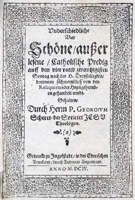Bild Nr.1: 130-321 Scherer,G.: (Alte Drucke, Handschriften und Theologie)