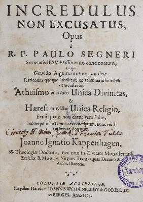 Bild Nr.1: 130-329 Segner,P.: (Alte Drucke, Handschriften und Theologie)