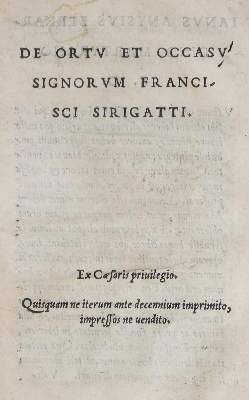 Bild Nr.1: 130-330 Sirigatti,F.: (Alte Drucke, Handschriften und Theologie)