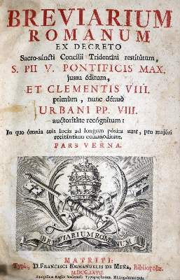 Bild Nr.1: 130-331 Breviarium Romanum,: (Spanien)