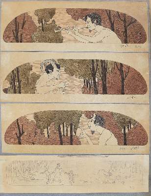 Bild Nr.6: 130-3949 Jugendstil.: (Künstlergraphik)