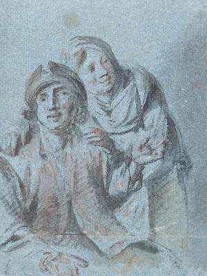 Bild Nr.1: 130-4143 Junges Paar.: (Künstlergraphik, Niederlande)