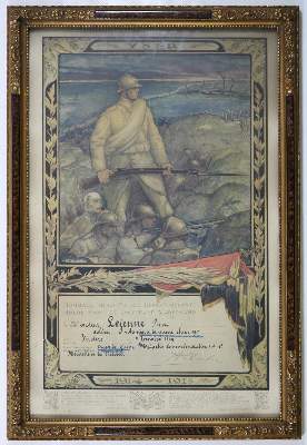 Bild Nr.1: 130-482 Urkunde.: (Militaria, Handschriften)
