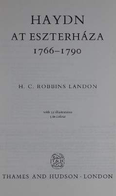 Bild Nr.1: 130-524 Landon,H.C.R.: (Musik, Haydn)