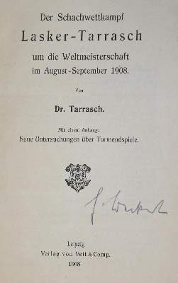 Bild Nr.1: 130-590 Tarrasch,S.: (Spiele, Schach)