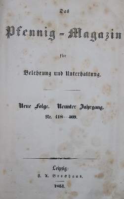 Bild Nr.1: 130-617 Pfennig-Magazin, Das,: (Zeitschriften und Zeitungen)