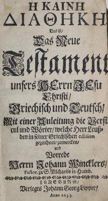 Bild Nr.1: 130-63 Biblia graece.: (Bibeln)