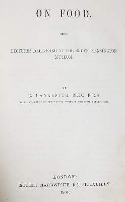 Bild Nr.1: 130-640 Lankester,E.: (Küche und Haushalt, Genussmittel)