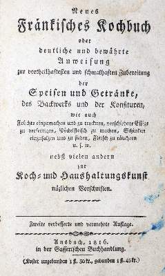 Bild Nr.1: 130-645 (Funk,M.D.).: (Küche und Haushalt, Kochbücher, Franken)