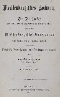 Bild Nr.1: 130-652 Ritzerow,F.: (Küche und Haushalt, Kochbücher)