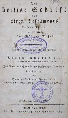 Bild Nr.1: 130-69 Brentano,D.v. (Hrsg.).: (Bibeln)