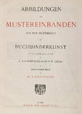 Bild Nr.1: 130-805 Stockbauer,J.: (Einband)