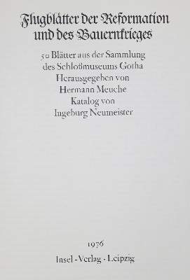 Bild Nr.1: 130-806 Meuche,H. (Hrsg.).: (Einblattdrucke u. Flugschriften)