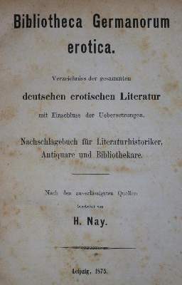 Bild Nr.1: 130-808 (Hayn,H. Pseud.:) H.Nay.: (Erotika - Galantes)