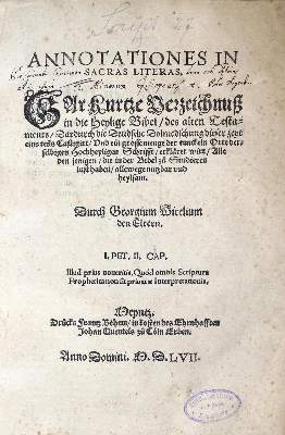 Bild Nr.1: 130-82 Witzel,G.: (Bibeln)