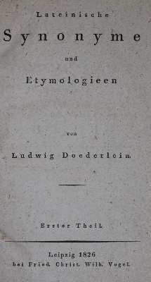 Bild Nr.1: 130-845 Doederlein,L.: (Lexika - Wörterbücher - Sprachwissenschaften)