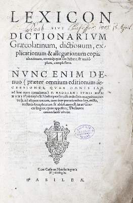 Bild Nr.1: 130-847 Gessner,C.: (Lexika - Wörterbücher - Sprachwissenschaften)