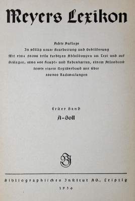 Bild Nr.1: 130-850 Meyers Lexikon.: (Lexika - Wörterbücher - Sprachwissenschaften)