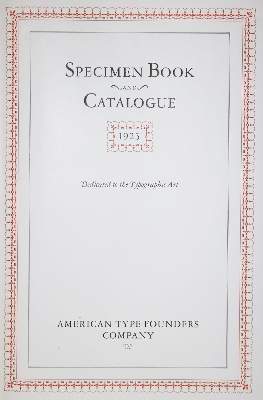 Bild Nr.1: 130-872 American Type Founders Co.: (Typographie und Kalligraphie)