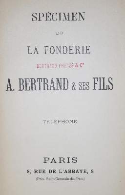Bild Nr.1: 130-881 Bertrand,A.: (Typographie und Kalligraphie)