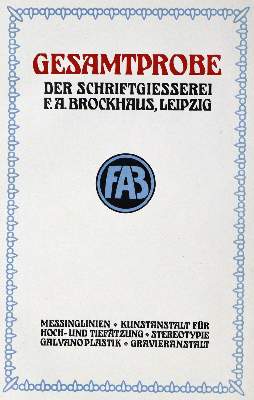 Bild Nr.1: 130-882 Brockhaus,F.A.: (Typographie und Kalligraphie)