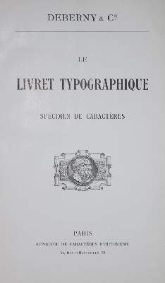 Bild Nr.1: 130-885 Deberny & Cie.: (Typographie und Kalligraphie)