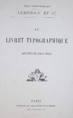 Bild Nr.1: 130-886 Deberny et Cie.: (Typographie und Kalligraphie)
