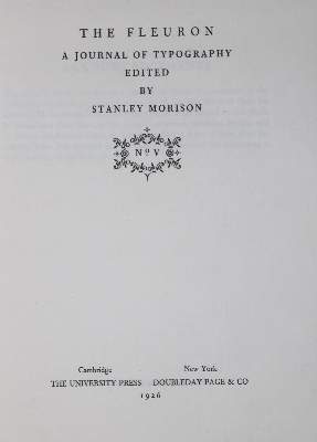 Bild Nr.1: 130-893 Fleuron, The.: (Typographie und Kalligraphie)